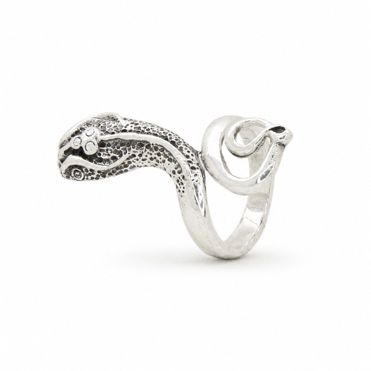 Snake Wrap Oxidized Ring