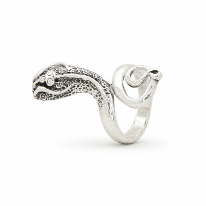 Snake Wrap Oxidized Ring
