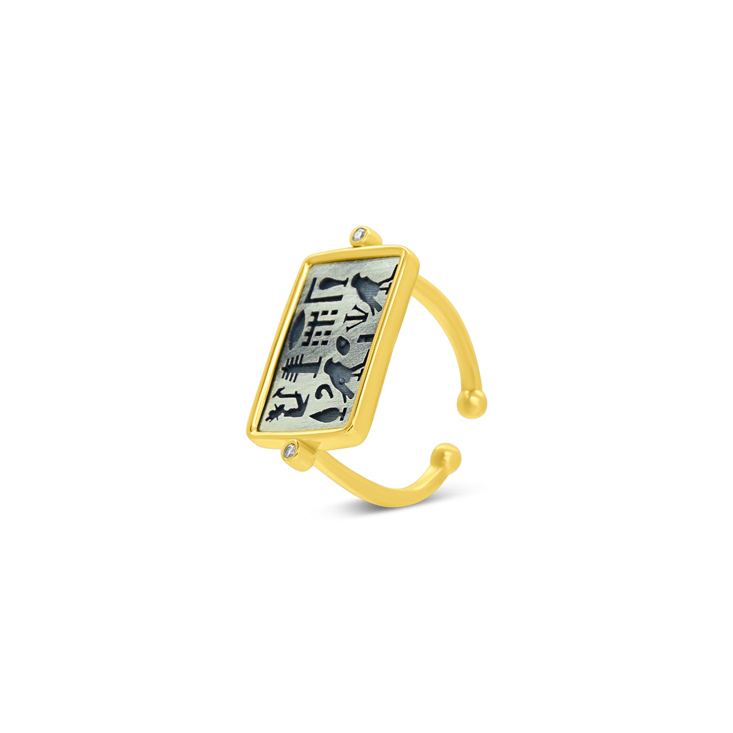 Hieroglyphic Tablet Ring