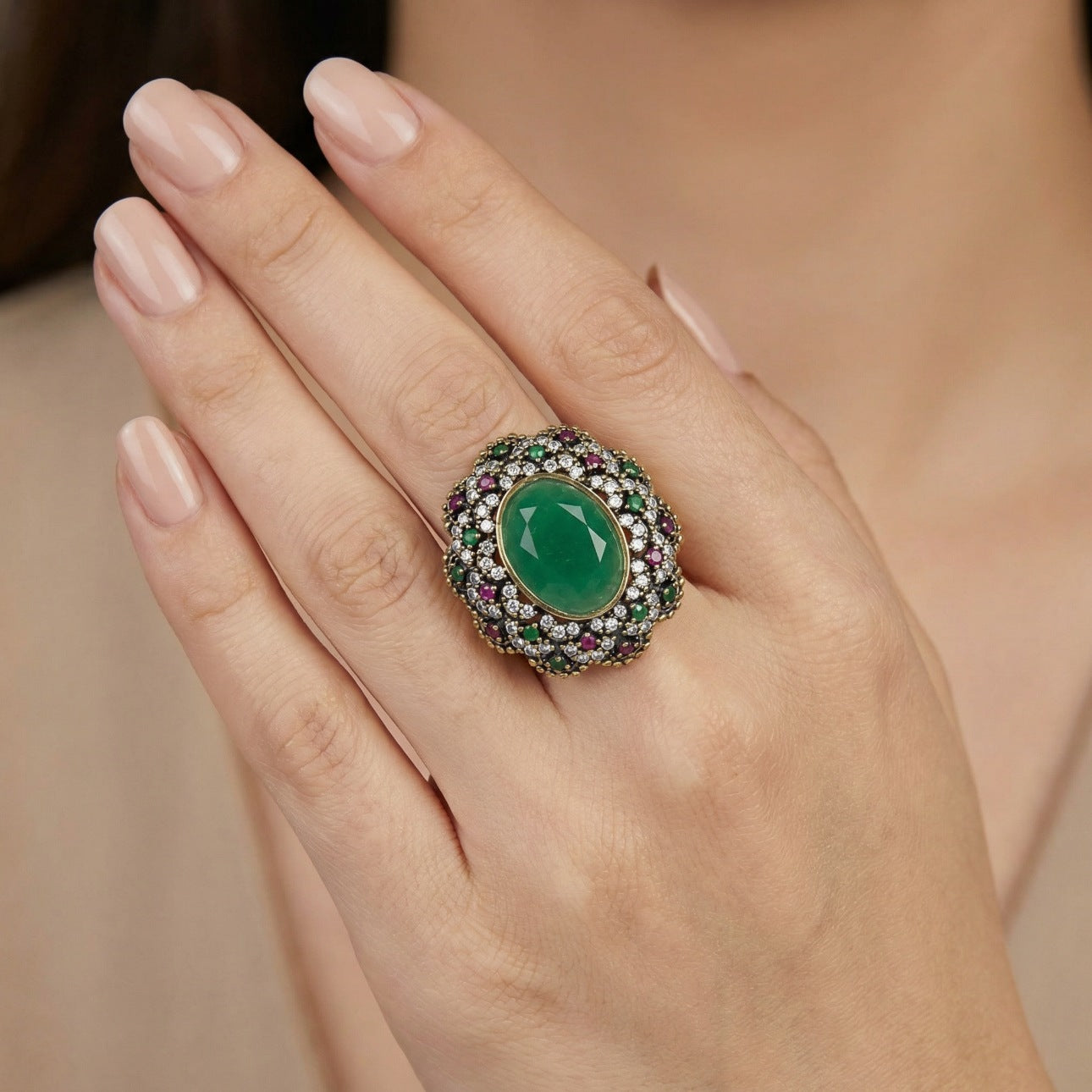 Majestic Oxidized Ring