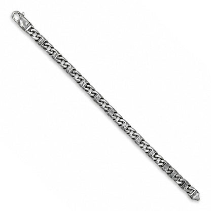 Curb Link Chain Men's Oxidized Bracelet