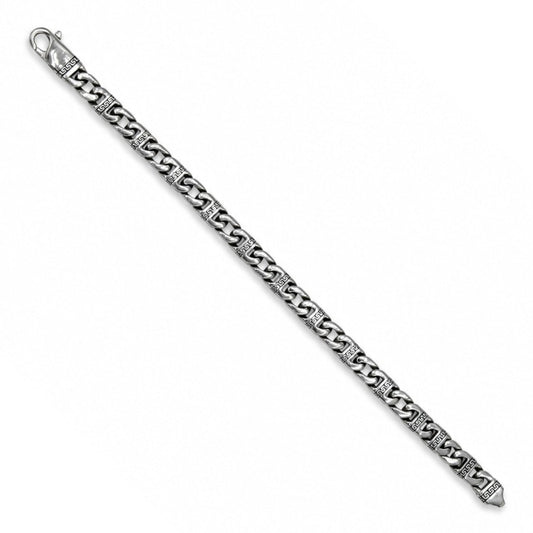Curb Link Chain Men's Oxidized Bracelet