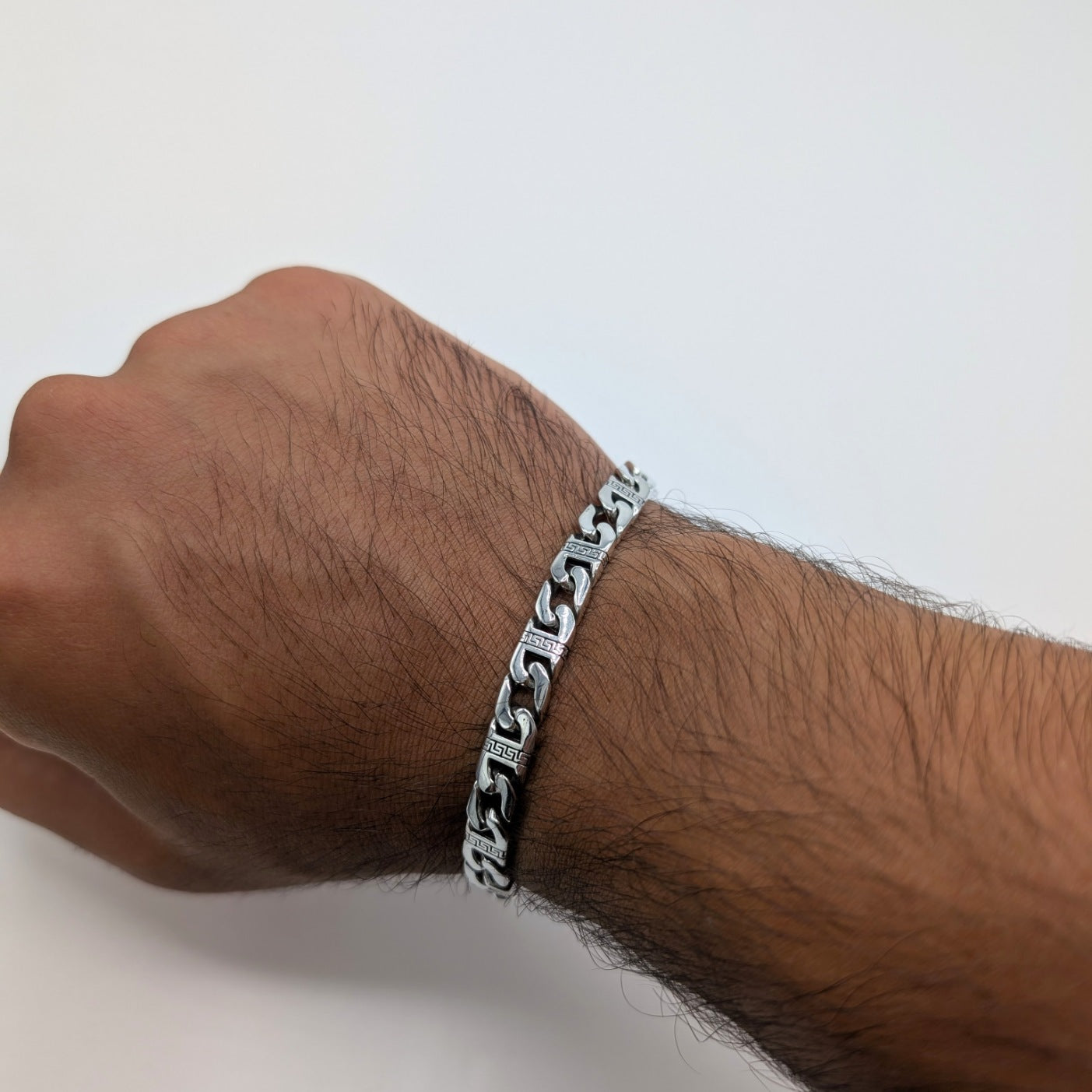 Curb Link Chain Men's Oxidized Bracelet