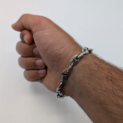 Twisted Rope Oxidized Bracelet