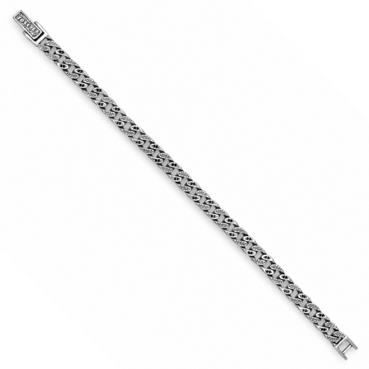 Curb Chain Oxidized Bracelet