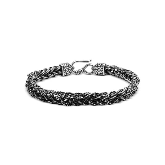 Braided Oxidized Bracelet