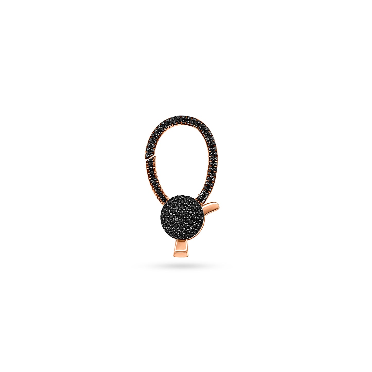 Rose Gold w Black Zircon Lock