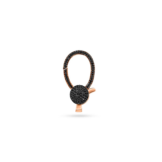 Rose Gold w Black Zircon Lock