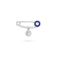 Evil Eye Sparkling Baby Pin with Dangling Zircon image