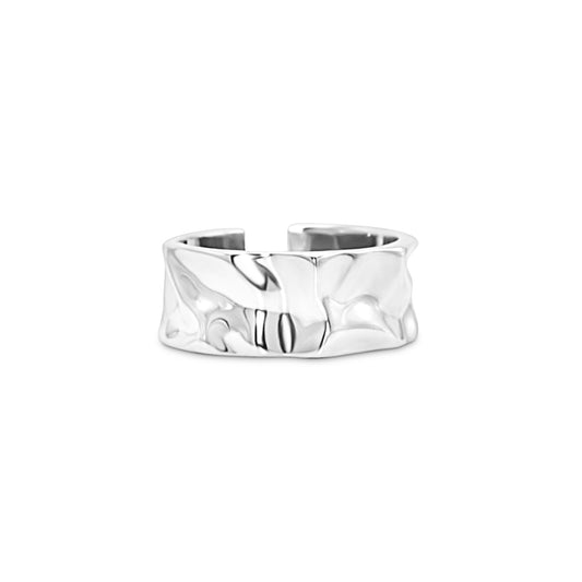 Flowing Silver Wave Ring