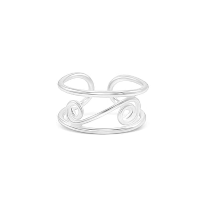 Spiral Twist Channel Ring