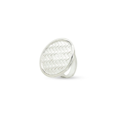 Flat Top Textured Statement Ring