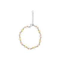 Tricolor Beads and Pearl Bracelet image