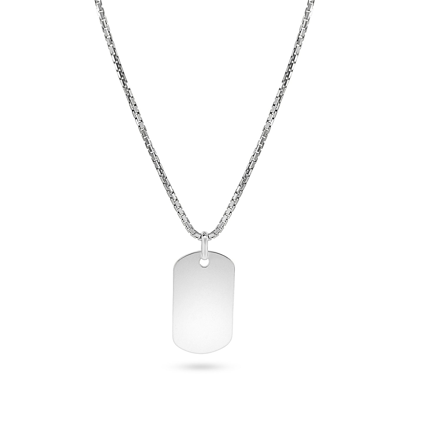 Sleek Silver Plaque Pendant