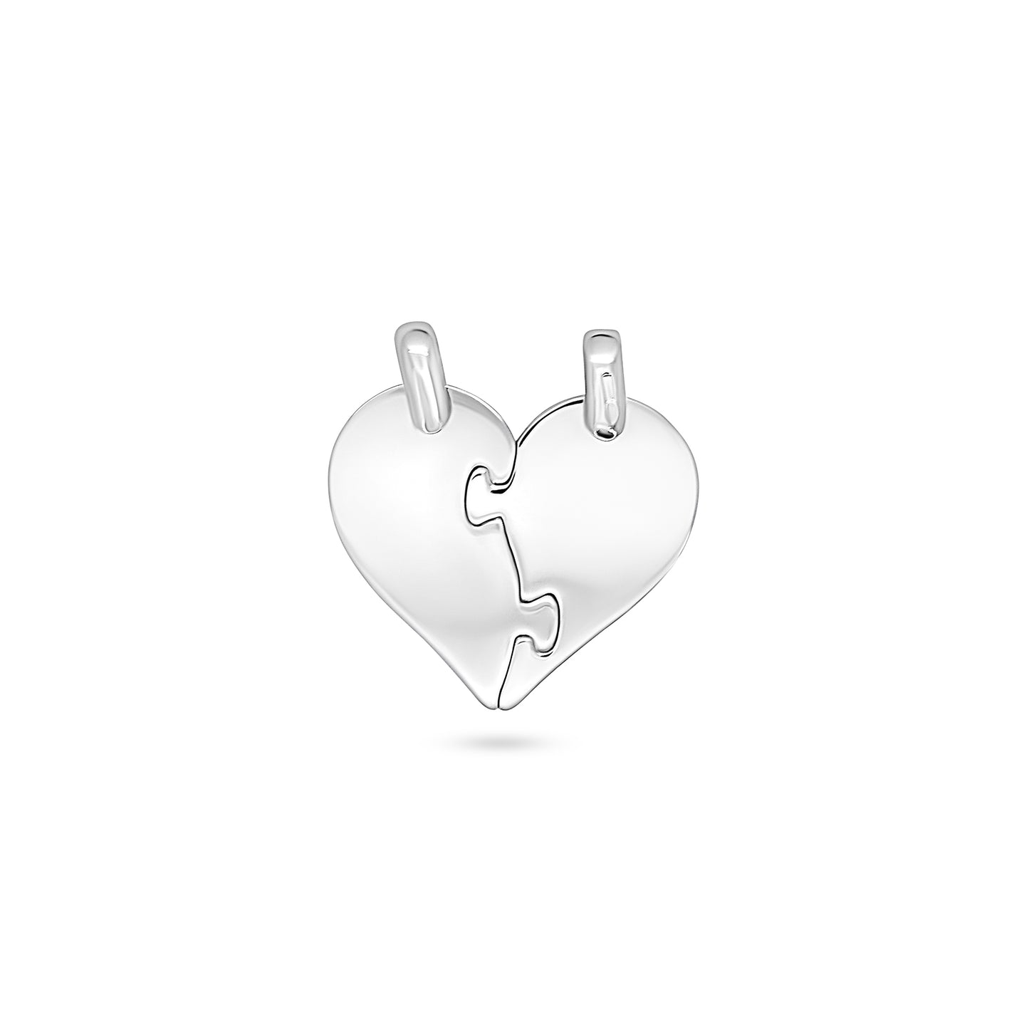 Engravable Heart Puzzle Pendant