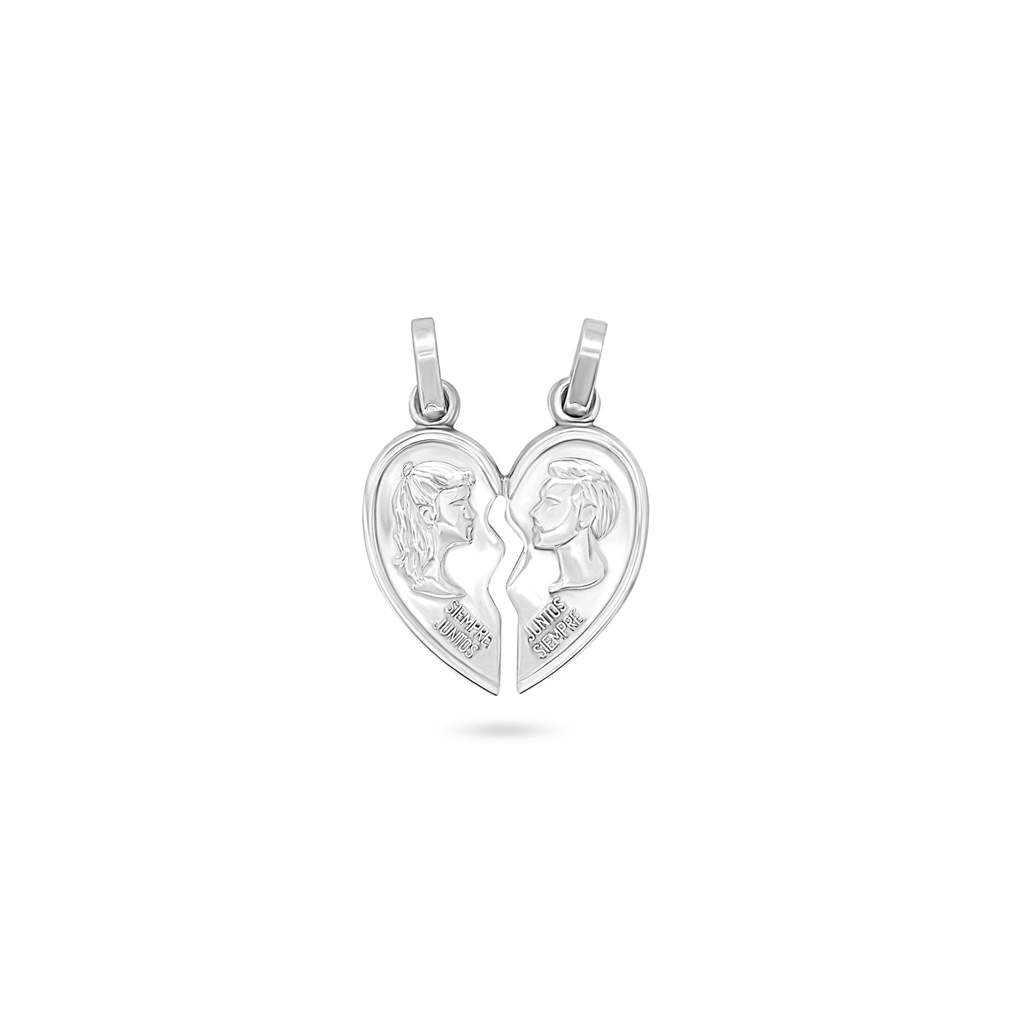 Split Heart Engravable Couple Pendant