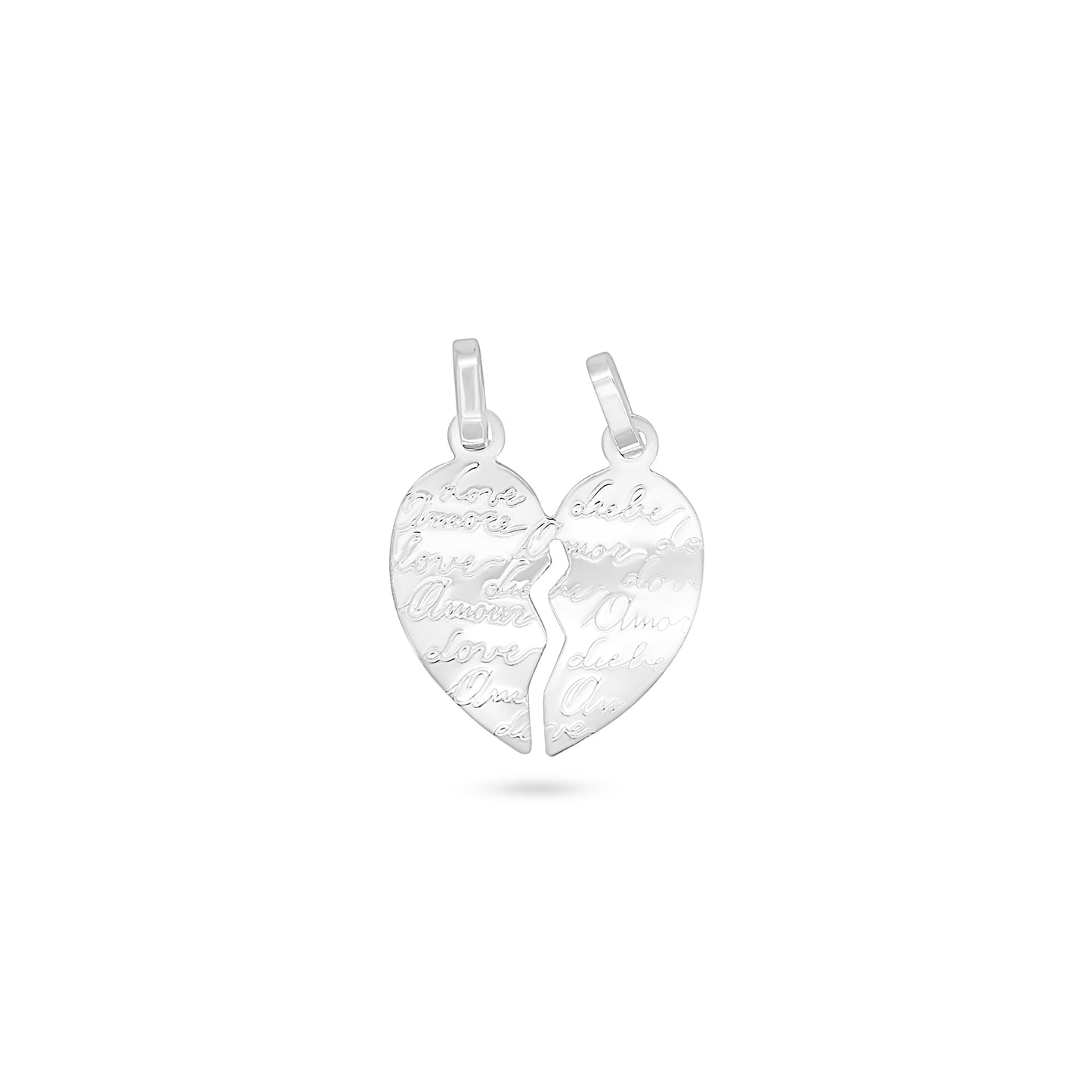 Split Heart Love Letter Pendant