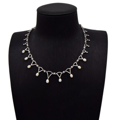 Elegant Cascade Pearl Necklace