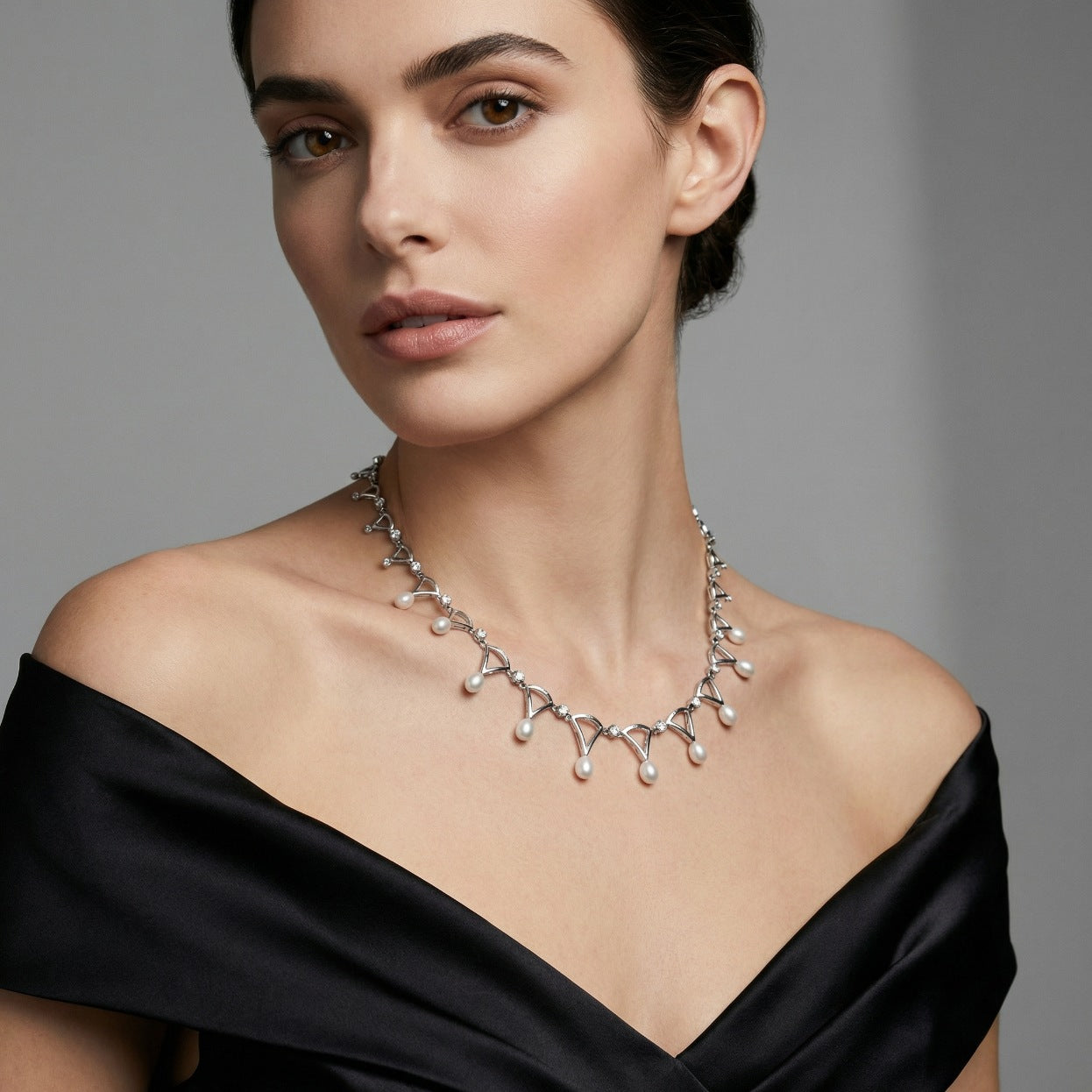 Elegant Cascade Pearl Necklace