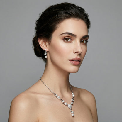 Elegant Pearl Cascade Set