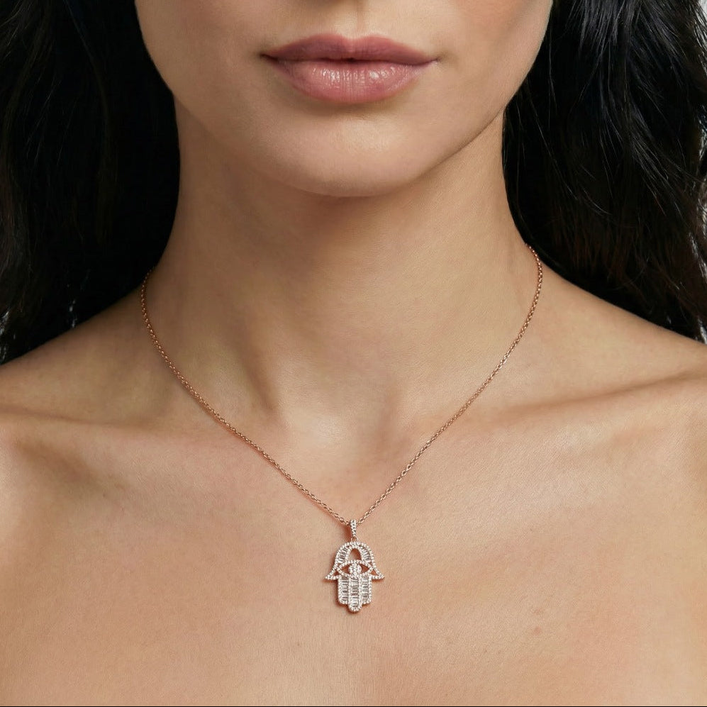 Kaf Fatima Evil Eye Pendant
