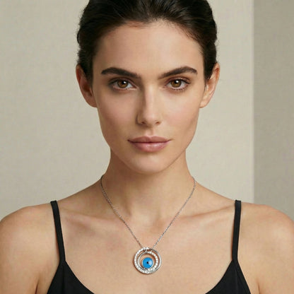 Evil Eye Spiral Pendant