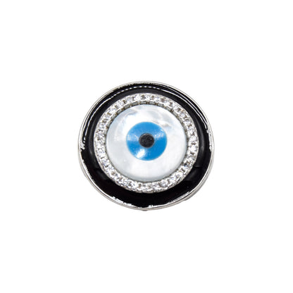 Black Outline Evil-Eye Round Pendant