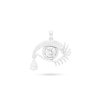 Evil Eye Drop Sparkling Pendant