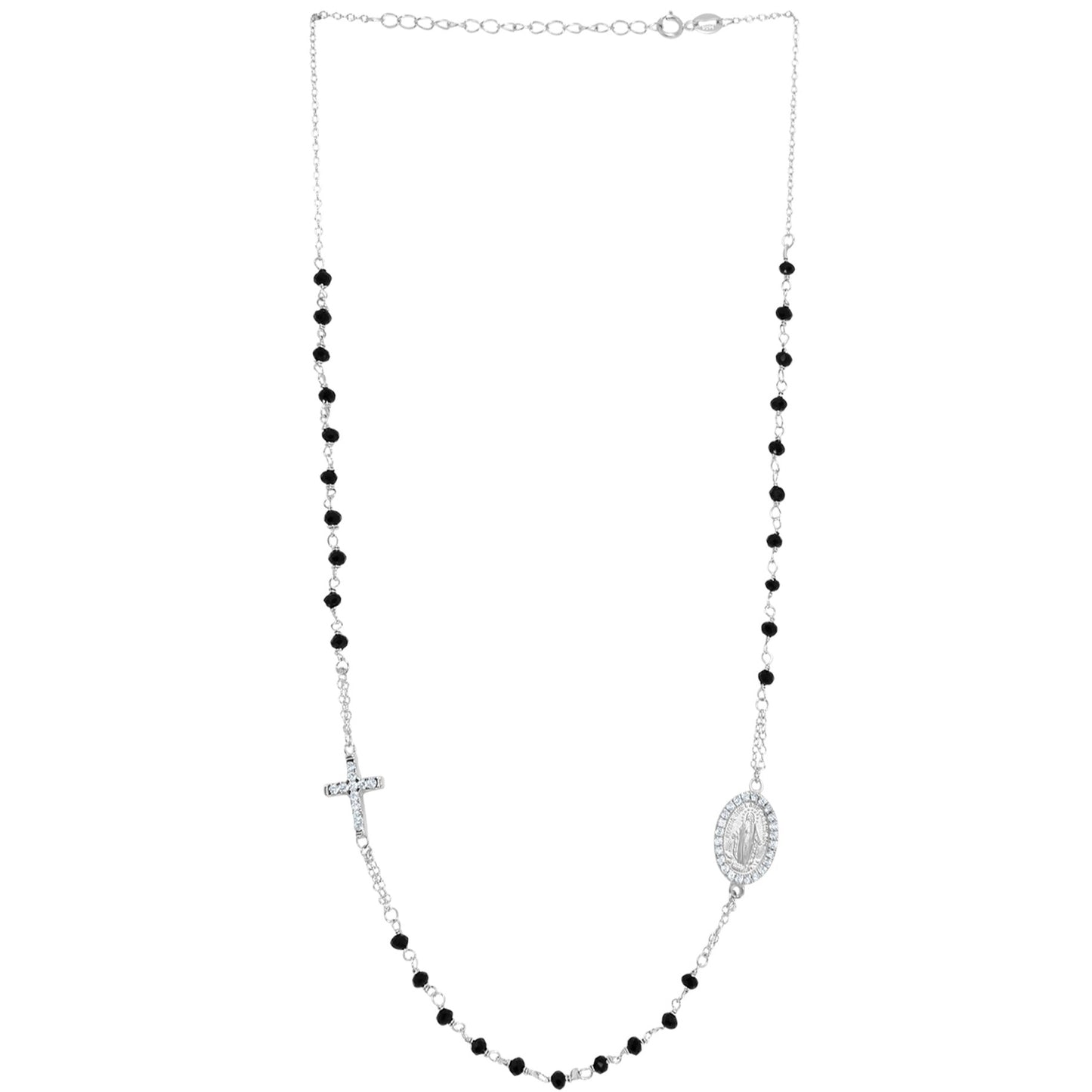 Modern Black Crystal Rosary