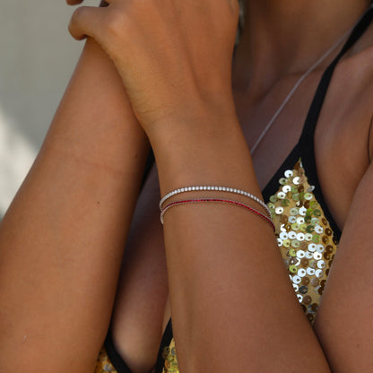 Red Garnet Tennis Bracelet