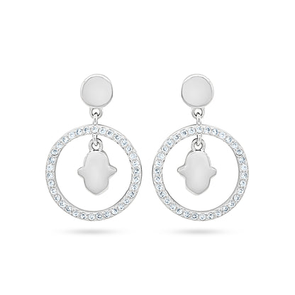 Radiant Hamsa Hoop Earrings