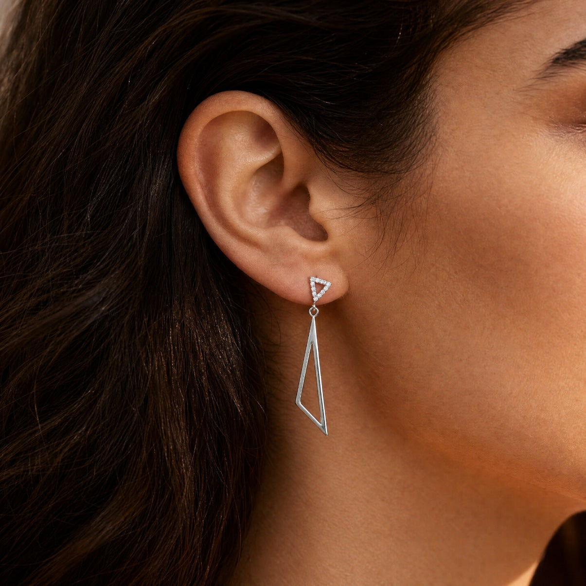 Triangular Drop Earrings