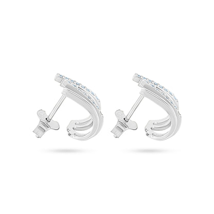 Radiant Twist Zircon Earrings