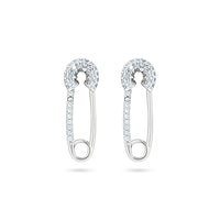 Chic Zircon Safety Pin Earrings image