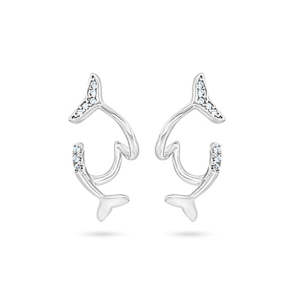 Elegant Whale Tail Earrings