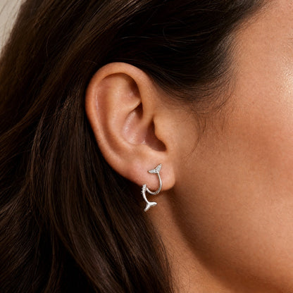 Elegant Whale Tail Earrings