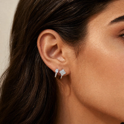 Sparkling Clover Earrings