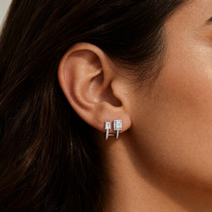 Radiant Duo Sterling Silver Earrings