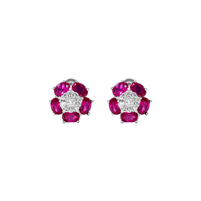 Rosette Flower Studs