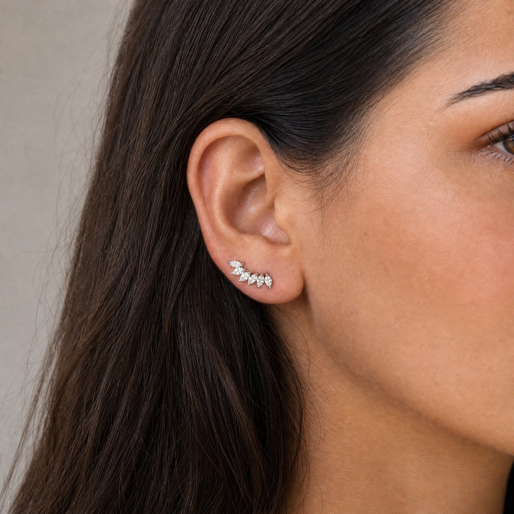 Marquise Climber Earrings