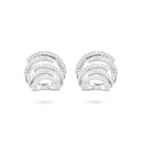 Triple Arc Pave Earrings image