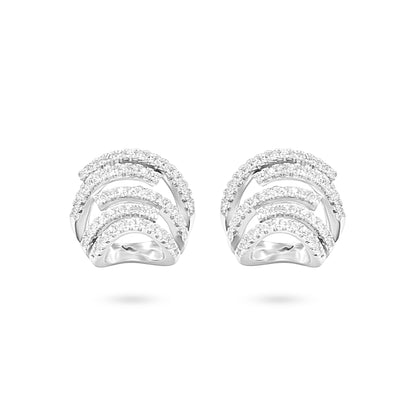 Triple Arc Pave Earrings