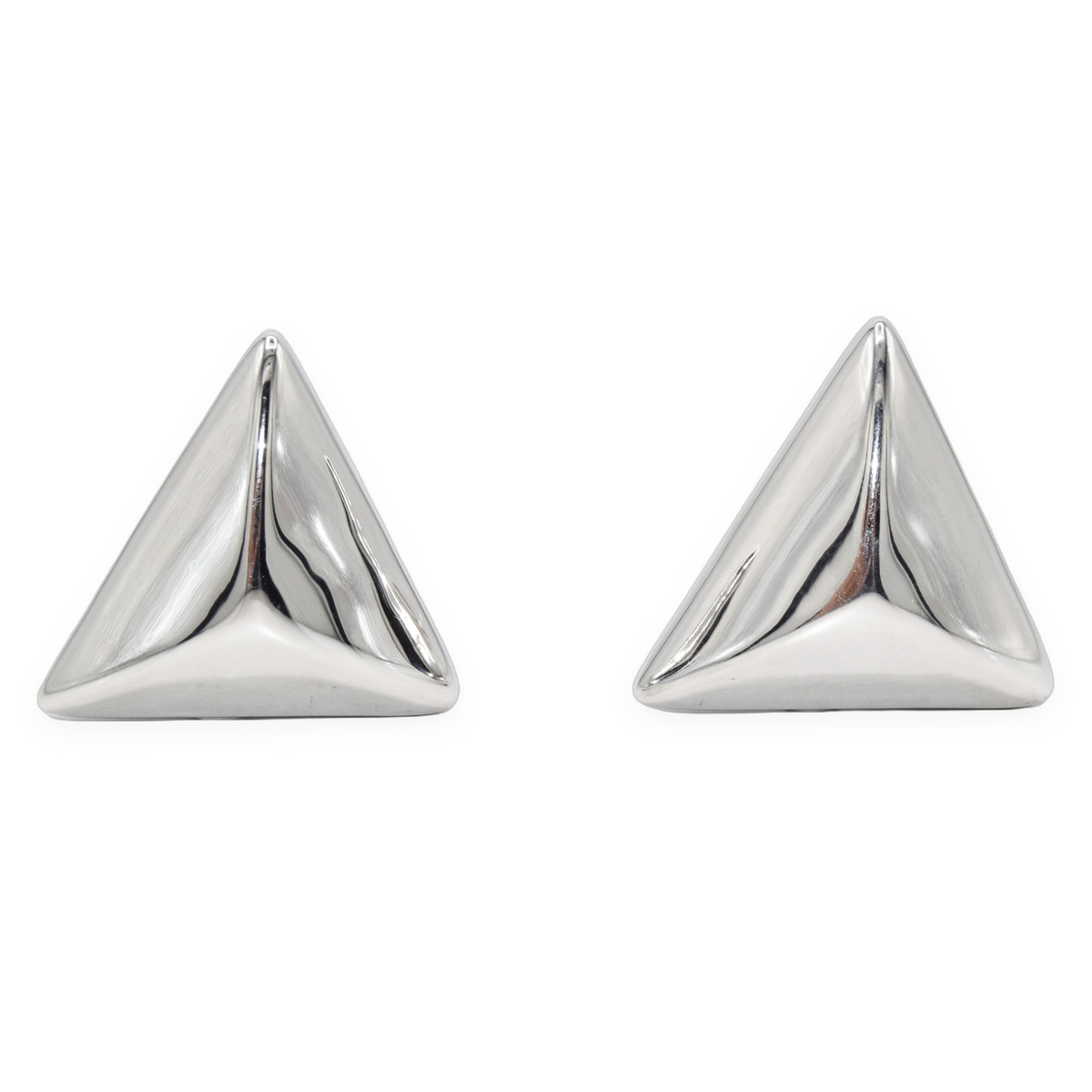 Triangle Pyramid Stud Earring