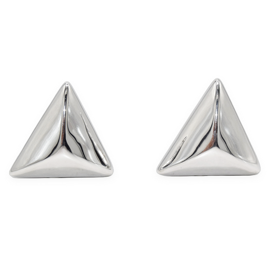 Triangle Pyramid Stud Earring
