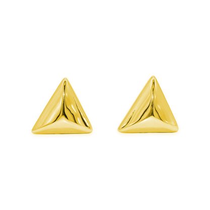 Triangle Pyramid Stud Earring