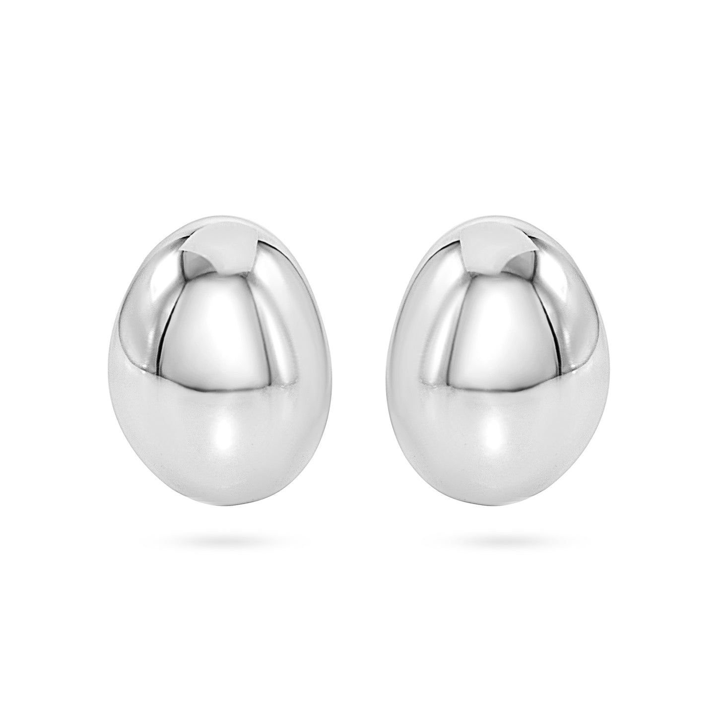Domed Oval Stud Earring