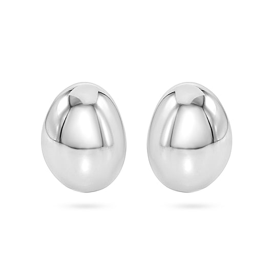 Domed Oval Stud Earring