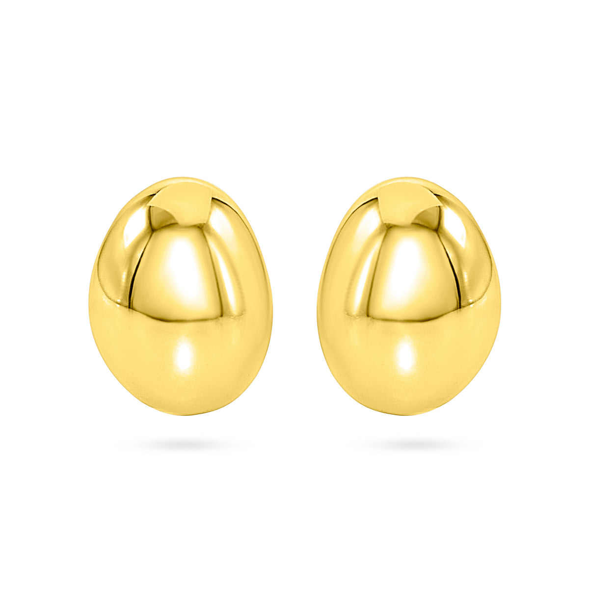 Domed Oval Stud Earring