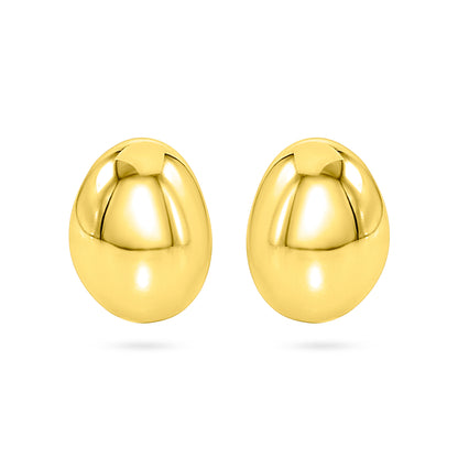 Domed Oval Stud Earring