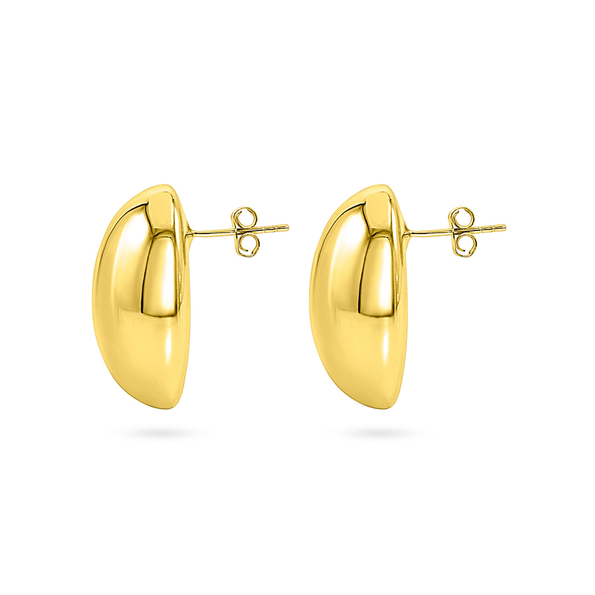 Domed Oval Stud Earring